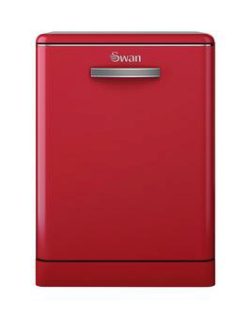 Swan Sdw7040Rn 12-Place Retro Dishwasher - Red